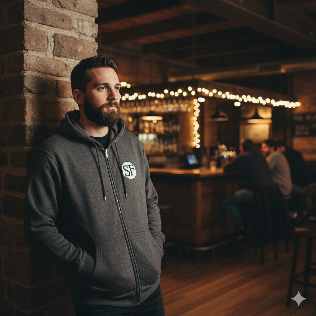 Sudadera con capucha y cremallera "58th Wing"