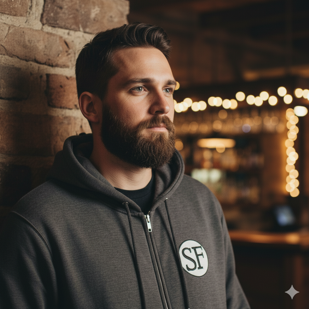 Sudadera con capucha y cremallera "58th Wing"