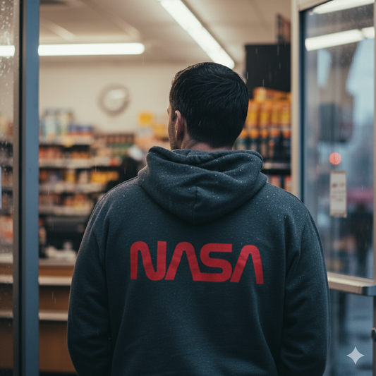 Sudadera con capucha y cremallera "NASA"