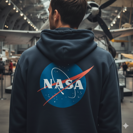 Sudadera con capucha y cremallera "NASA"