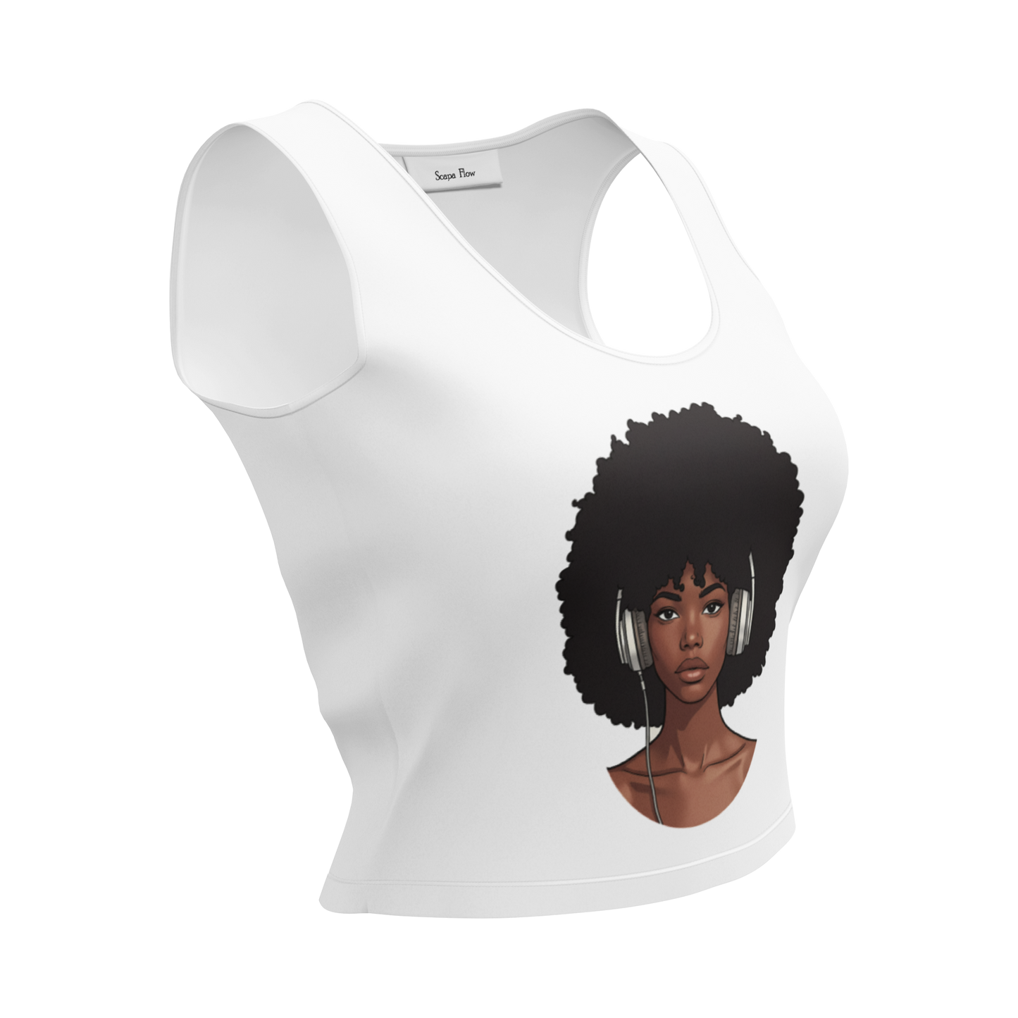 Crop top de tirantes "Afro Woman"