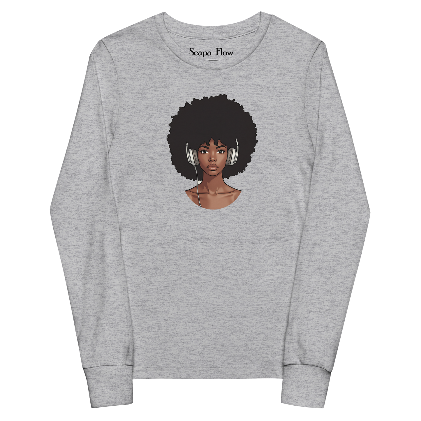 Camiseta manga larga joven "Afro Woman"
